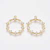 Brass Cubic Zirconia Pendants KK-T038-518A-1