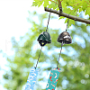 BENECREAT 2Pcs 2 Style Japanese Cast Iron Bell Wind Chimes HJEW-BC0001-47B-6
