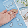 BENECREAT 10Pcs Clear Glass Pendants GLAA-BC0001-37-3