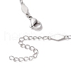 304 Stainless Steel Rhombus Link Chain Necklaces NJEW-JN05205-02-5