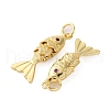 Rack Plating Brass Micro Pave Cubic Zirconia Pendants KK-M309-38A-G-2