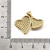 Brass Micro Pave Cubic Zirconia Shell Pendants KK-D328-27G-A-3