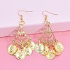 Coin Tassel Alloy Pendant Necklaces & Dangle Earrings Sets FS-WG02570-01-3