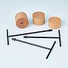 T Bar Iron & Wood Earring Displays Sets EDIS-WH0016-02-4