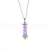 Glass Chip Wishing Bottle Cone Love Glass Pendant Necklaces FL0210-6-1