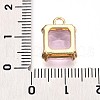 Brass Micro Pave Cubic Zirconia Charms KK-N261-24C-G-3