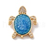 Brass Micro Pave Cubic Zirconia Beads KK-F894-08G-1