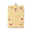 304 Stainless Steel Rhinestones Pendants STAS-D306-01G-H-1