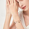 FIBLOOM 6Pcs 6 Style Alloy Flower Charm Bracelets Set BJEW-FI0001-79-7