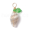Natural Sea Shell Copper Wire Wrapped Pendants PALLOY-JF03610-03-3