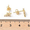 925 Sterling Silver Clear Cubic Zirconia Stud Earrings EJEW-Q032-01B-G-5