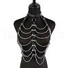 Imitation Leather Alloy Multi-Layered Chain Tassel Chest Chains FS-WG5C4BA-02-1