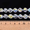 Electroplate Transparent Glass Beads Strands EGLA-N017-01A-4