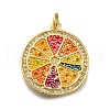 Brass Micro Pave Cubic Zirconia Pendants KK-S515-116G-1