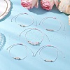5Pcs 5 Styles Natural Rose Quartz Braided Bead Bracelets BJEW-JB11681-03-3
