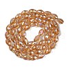 Transparent Electroplate Glass Beads Strands EGLA-N013-T8mm-B21-2