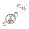 Rack Plating Brass Magnetic Clasps with Loops X-KK-F801-02A-P-1