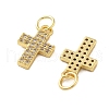 Brass Micro Pave Cubic Zirconia Pendants KK-C092-21D-G-2