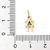 Brass Micro Pave Cubic Zirconia Pendants ZIRC-I356-17G-B12-3