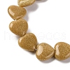 Synthetic Yellow Goldstone Beads Strands G-I372-A11-02-4