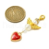 Angel ABS Plastic Imitation Pearl Pendant Decorations HJEW-JM02859-02-3