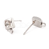Non-Tarnish 201 Stainless Steel Stud Earring Findings STAS-P308-05P-2