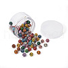 120Pcs 15 colors Painted Natural Wood Beads WOOD-TA0001-66-3