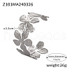Floral 304 Stainless Steel Cuff Bangles for Women FS-WG30B71-04-1