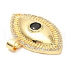 Rack Plating Brass Micro Pave Cubic Zirconia Pendants KK-A185-20G-4