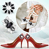 AHADERMAKER 8Pcs 4 Styles Brass Rhinestone Shoe Decorations AJEW-GA0006-98-5