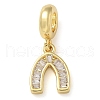 Rack Plating Brass Cubic Zirconia Pendants KK-K392-12G-1