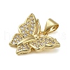 Brass Micro Pave Cubic Zirconia Pendants KK-U005-03C-G-2