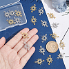 Unicraftale 20Pcs 2 Colors 201 Stainless Steel Star Connector Charms STAS-UN0040-99-4