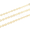 Brass Flat Oval Cable Chains X-CH030-G-1