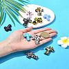 10Pcs 10 Styles Cross Silicone Focal Beads SIL-YW0001-26-3