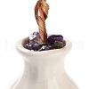 Mother's Day Natural Garnet Chips Money Tree Decorations DJEW-C016-01L-3