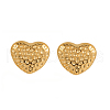 Stainless Steel Hammered Heart Stud Earrings HD6403-5