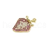 Brass Micro Pave Cubic Zirconia Pendants KK-M322-48G-03-2