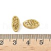 Brass Hollow Oval Beads KK-K293-53G-3