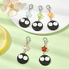 Biscuits with Eyes Opaque Resin Pendant Decorations HJEW-JM01560-4