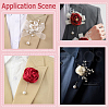 SUNNYCLUE 60 Sets 2 Styles Round Tray Brass Stick Lapel Pins KK-SC0004-97-5