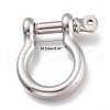 Non-Tarnish 304 Stainless Steel D-Ring Anchor Shackle Clasps X-STAS-Z017-15P-2