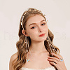 Zinc Alloy Rhinestone Hair Bands OHAR-WH20007-01B-P-5