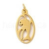 PVD Vacuum Plating 201 Stainless Steel Pendants STAS-E217-40G-1