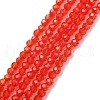 Electroplate Glass Beads Strands GLAA-F079-A-02-1