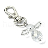 Angel Glass Pendant Decorations HJEW-JM02713-4