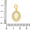 Brass Clear Cubic Zirconia European Dangle Pendants KK-D325-28G-09-3