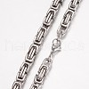 201 Stainless Steel Byzantine Chain Bracelets BJEW-K134-01P-6mm-2