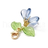 Flower Glass Pendants Decorations HJEW-MZ00213-03-5