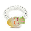 Summer Fish Resin Telephone Line Wire Elastic Hair Ties AJEW-U004-02C-1